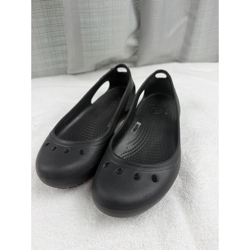 Crocs Kadee Black Ballet Flats Womens Size 7 Lightweight Comfort Slip On Shoes